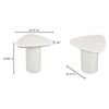 Image 4 : BNIB Moe's - EDEN ACCENT TABLE IVORY WHITE LACQUER - RP: $629 - Dimenions: 18.75"W x 18.75"D x 18"H