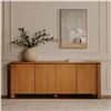 Image 1 : BNIB Moe's - BROOK SIDEBOARD COUNTRY OAK - RP: $3,649 - Dimensions: 80"W x 18"D x 32"H - Model: FC-1