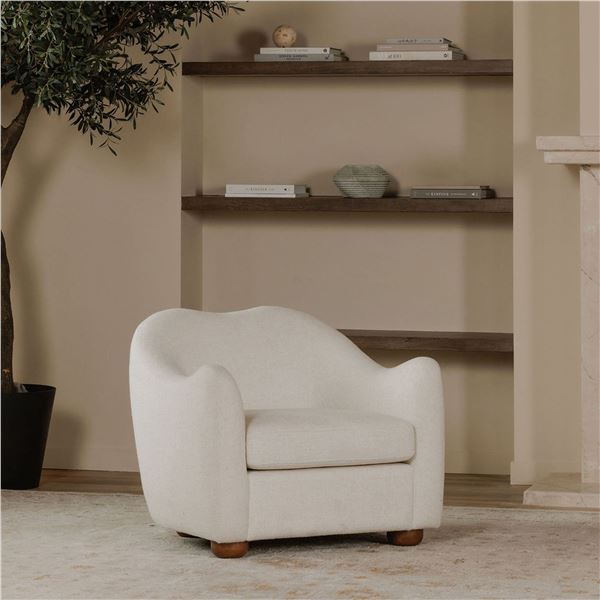 BNIB Moe's - BRIA ACCENT CHAIR OATMEAL - RP: $1,599 - Dimensions: 35"W x 33.25"D x 29.6"H - Model: F