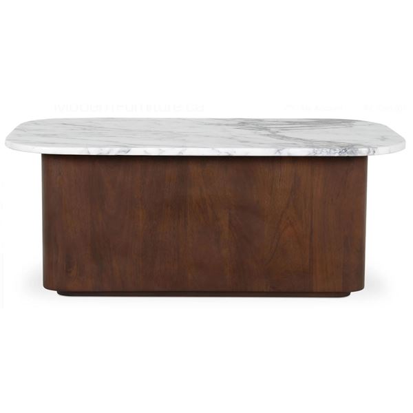 BNIB Moe's - DASH COFFEE TABLE CALACATTA MARBLE - RP: $1,999 - Dimensions: 45"W x 27"D x 18.5"H - Mo