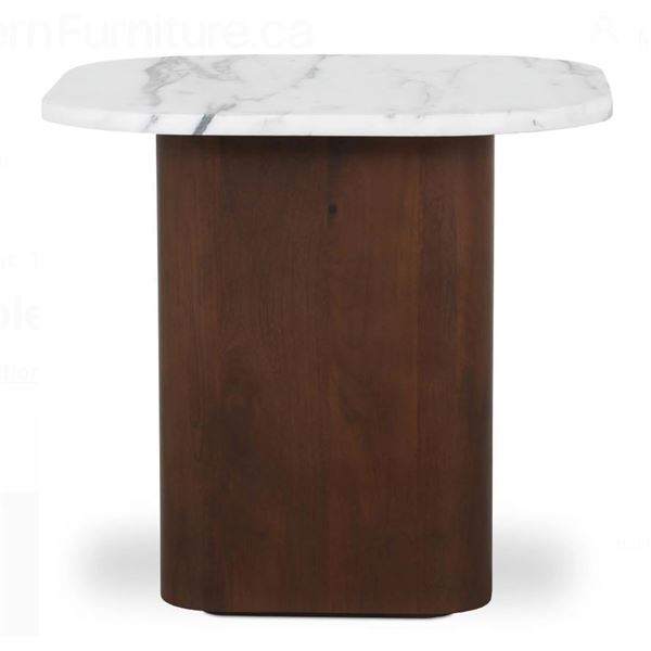 BNIB Moe's - DASH ACCENT TABLE CALACATTA MARBLE - RP: $1,149 - Dimensions: 24"W x 24"D x 22"H - Mode