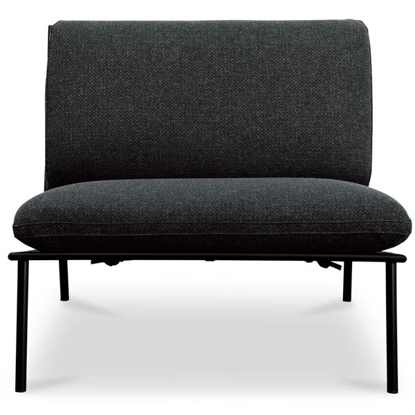 BNIB Moe's - SALMA OUTDOOR ACCENT CHAIR SPECKLED CHARCOAL - RP: $1,449 - Dimensions: 34.7"W x 35.5"D
