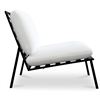 Image 1 : BNIB Moe's - SALMA OUTDOOR ACCENT CHAIR WHITE - RP: $1,449 - Dimensions: 34.7"W x 35.5"D x 33.5"H -