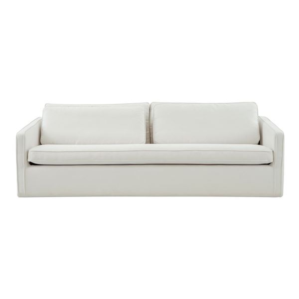 BNIB Moe's - PHOEBE SOFA IVORY - RP: $3,599 - Dimensions: 91.3"W x 39.4"D x 28.9"H - Model: MO-1028-