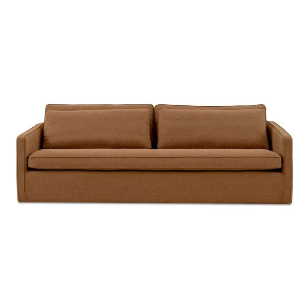 BNIB Moe's - PHOEBE SOFA RUST - RP: $3,599 - Dimensions: 91.3"W x 39.4"D x 28.9"H - Model: MO-1028-1