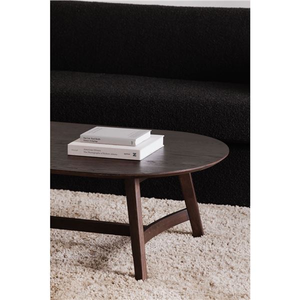 BNIB Moe's - TRIE COFFEE TABLE DARK BROWN - RP: $1,149 - Dimensions: 54"W x 28"D x 17"H - Model: VE-