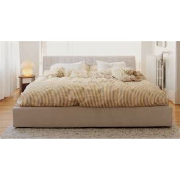 BNIB Sunday's - QUILT STORAGE BED QUEEN SPACE GREY - RP: $2,699 - Dimensions: 72.5"W x 97.5"D x 35.5