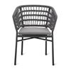 Image 2 : BNIB Sunday's - TAKE IT EASY OUTDOOR DINING CHAIR GRANITE SET OF TWO - RP: $870 - Dimensions: 24.8"W