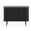 Image 1 : BNIB Sunday's - EASY EDGE SIDEBOARD SMALL BLACK OAK - RP: $1,450 - Dimensions: 39.04"W x 18"D x 29.5