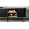 Image 3 : BNIB Sunday's - EASY EDGE SIDEBOARD SMALL BLACK OAK - RP: $1,450 - Dimensions: 39.04"W x 18"D x 29.5