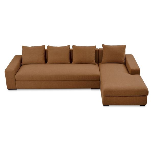 BNIB Moe's - THOMAS SECTIONAL PERFORMANCE FABRIC RUST RIGHT HAND FACING - RP: $5349 - Model: MO-1004