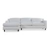 Image 2 : BNIB Moe's - HUTTON SECTIONAL WHITE LEFT HAND FACING - RP: $4700 - Model: MO-1005-05-L-0 - Dimension