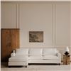 Image 1 : BNIB Moe's - HUTTON SECTIONAL WHITE LEFT HAND FACING - RP: $4700 - Model: MO-1005-05-L-0 - Dimension