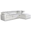 Image 2 : BNIB Moe's - CLAY 4 PC MODULAR SECTIONAL FABRIC WHITE - RP: $7346 - Dimensions: 133.5 W X 89.0