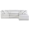 Image 1 : BNIB Moe's - CLAY 4 PC MODULAR SECTIONAL FABRIC WHITE - RP: $7346 - Dimensions: 133.5 W X 89.0