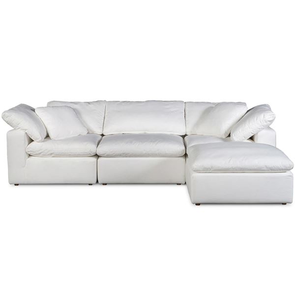 BNIB Moe's - CLAY 4 PC MODULAR SECTIONAL FABRIC WHITE - RP: $7346 - Dimensions: 133.5 W X 89.0