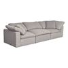 Image 2 : BNIB Moe's - CLAY 3 PC MODULAR SOFA LIGHT GREY - RP: $7346 - Dimensions: 133.5” W X 44.5[x=