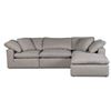 Image 1 : BNIB Moe's - CLAY 4 PC MODULAR SECTIONAL LIGHT GREY - RP: $7346 - Dimensions: 133.5 W X 89.0