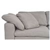 Image 4 : BNIB Moe's - CLAY 4 PC MODULAR SECTIONAL LIGHT GREY - RP: $7346 - Dimensions: 133.5 W X 89.0