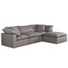Image 2 : BNIB Moe's - CLAY 4 PC MODULAR SECTIONAL LIGHT GREY - RP: $7346 - Dimensions: 133.5 W X 89.0