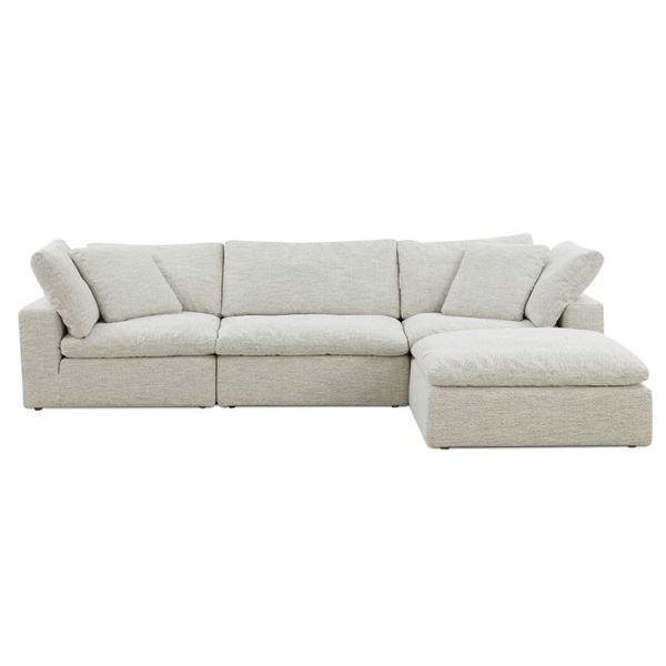 BNIB Moe's - CLAY 4 PC MODULAR SECTIONAL COASTSIDE SAND - RP: $7346 - Dimensions: 133.5 W X 89.