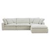 Image 1 : BNIB Moe's - CLAY 4 PC MODULAR SECTIONAL COASTSIDE SAND - RP: $7346 - Dimensions: 133.5 W X 89.