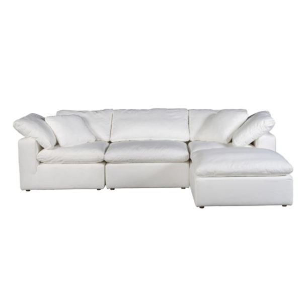 BNIB Moe's - TERRA 4PC MODULAR SECTIONAL FABRIC WHITE - RP: $5500 - Dimensions: 114.0 W X 76.0
