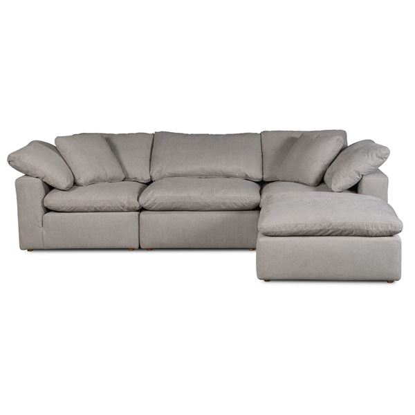 BNIB Moe's - TERRA 4PC MODULAR SECTIONAL LIGHT GREY - RP: $5500 - Dimensions: 114.0W X 76.0"