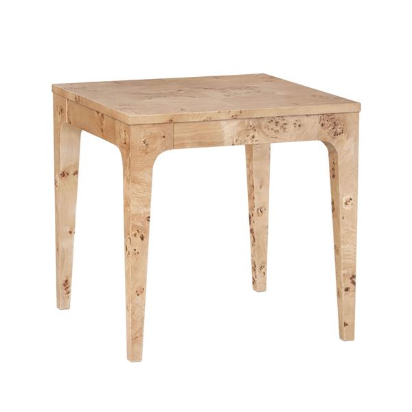 NEW LH  - Mappa Side Table - Light Burl - Retails:  560.00 - Dimensions(in):21.7 x 21.7 x 22
