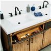 Image 4 : NEW LH  - Irondale Vanity W61 in Solid Acacia Wood and Metal with White Basin - Retails:  3,300.00 -