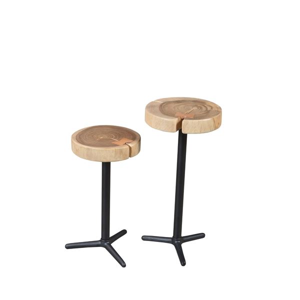 NEW LH - Organic Martini Tables (Set of 2) - Retails:  439.00 - Dimensions(in): Small: 10.5 x 10.5 x