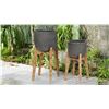 Image 3 : BNIB LH - Group of 2 Patio Large Round Standing Pot - Grey Stone- Retails: 245.00 each - Total Retai