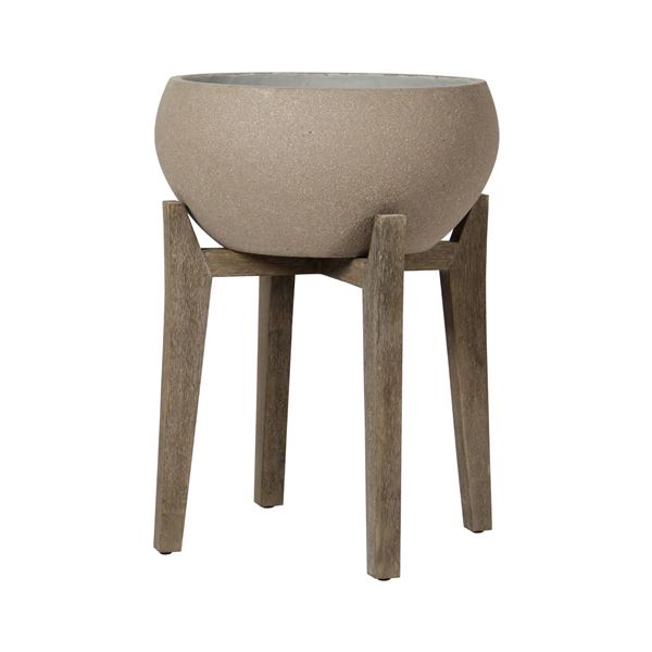 BNIB LH - Group of 2 Patio Large Standing Urn - Brown Stone - Retails: 180.00 each - Total Retail: 3