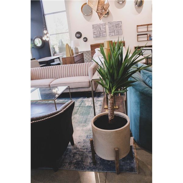 BNIB LH - Group of 2 Patio Round Standing Pot Small - Brown Stone - Retails: 155.00 each - Total Ret