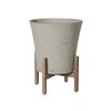 Image 2 : BNIB LH - Group of 2Patio Tapered Medium Standing Pot - Cement Grey - Retails: 189.00 each - Total R