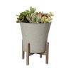 Image 4 : BNIB LH - Group of 2Patio Tapered Medium Standing Pot - Cement Grey - Retails: 189.00 each - Total R