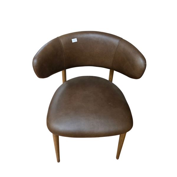 NEW LH - Milo Dining Chair - Mocha  - Retails: 800.00 - Dimensions (in):21.6 x 23.6 x 31.4