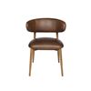 Image 2 : NEW LH - Milo Dining Chair - Mocha  - Retails: 800.00 - Dimensions (in):21.6 x 23.6 x 31.4