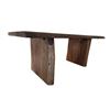 Image 3 : NEW LH - Taj Solid Wood Live Edge Table w/ Wooden Base - Retails:  2,900.00 - Dimensions (in):76