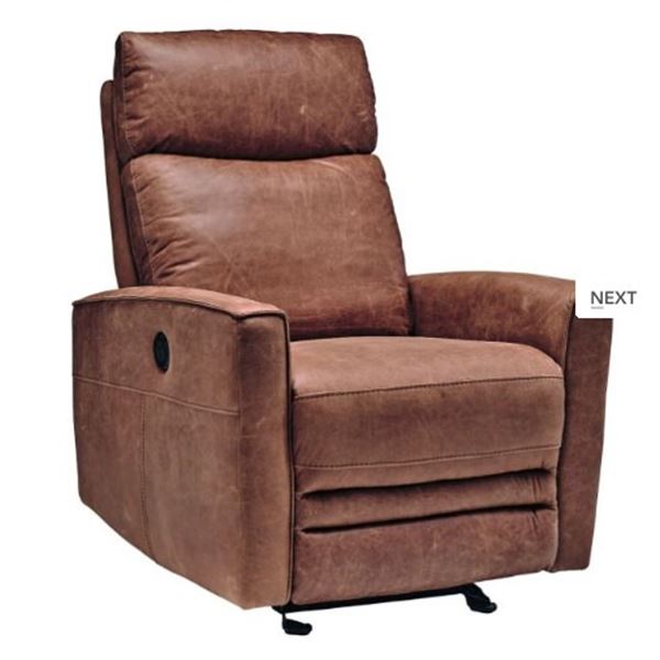 Stylus - BNIB Matteo Recliner - Saddlebag Lodge, RV: $3199 CAD, H41" x W29" x D30"