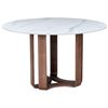 Image 1 : Stylus - New Bosa Table - Marble Finish Top, H30" x 50" x 50" (without box)