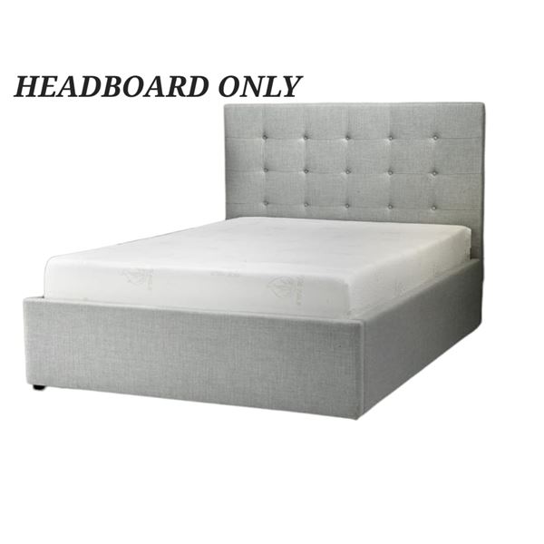 Stylus - New Sala Queen Headboard - Muse Grey (store display item without box)