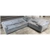 Image 1 : Stylus - BNIB Elon Sectional Sofa - Penny Lane Silver, H29" x W122" x D98"