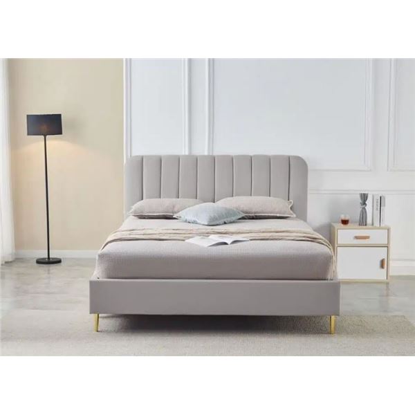 BNIB Las Vegas King - Grey Platform Bed Frame