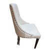 Image 2 : Tufted Dove White Upholstered Dining CHair (set of 2)