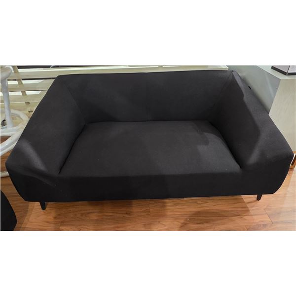 Modern Black Love Seat