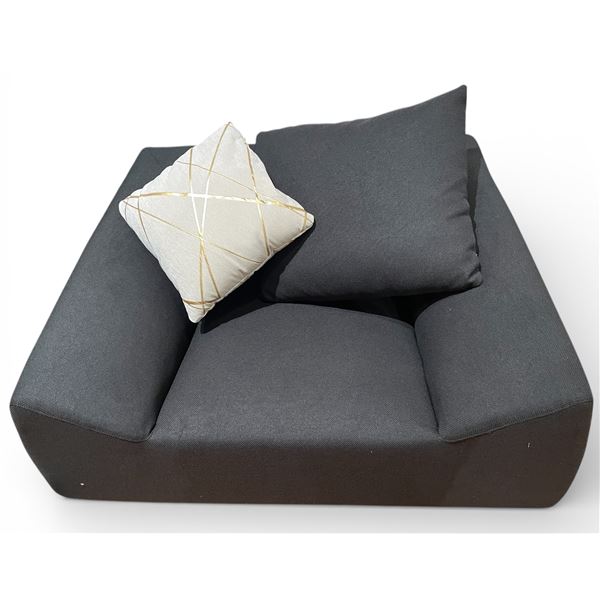 New Modern Black Lounge Chair, h23" x W40" x D36"