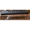 Image 2 : Long Grey Leather Bench