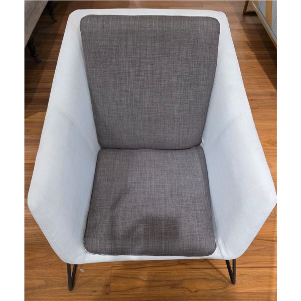 Grey/White Modern Accent Chair