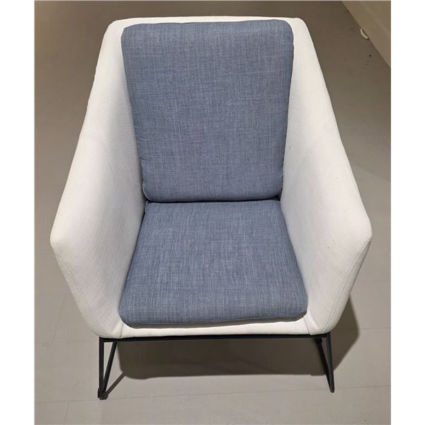 Grey/White Modern Accent Chair